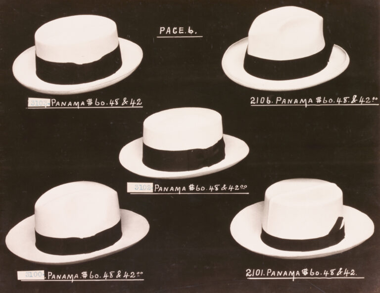 Hampson Panama Hats from a Sloan Force Co. Catalogue