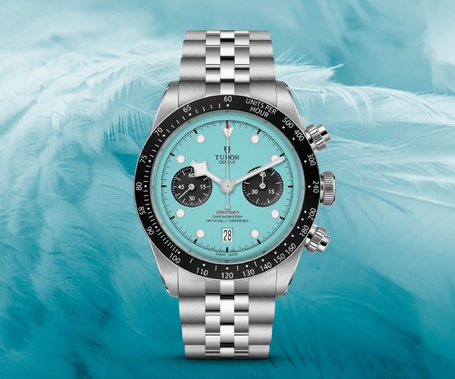 tudor black bay chrono flamingo blue featured